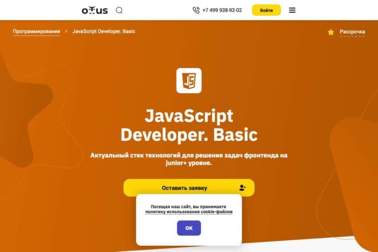 Otus: курс «JavaScript-разработчик. Базовый курс» – честный отзыв